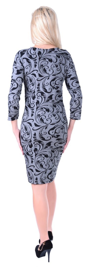 MODNA SUPER SUKIENKA MIDI W SZAROŚCI P842 MODNA SUPER SUKIENKA MIDI W SZAROŚCI P842