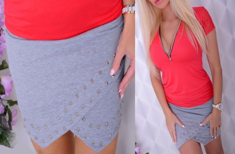 Modna mini spódnica dresowa P126 Modna mini spódnica dresowa P126