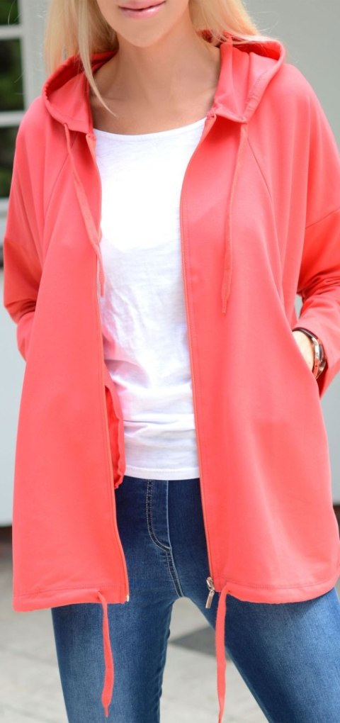 Rozpinana bluza na solidny suwak z kapturem P716 Rozpinana bluza na solidny suwak z kapturem P716