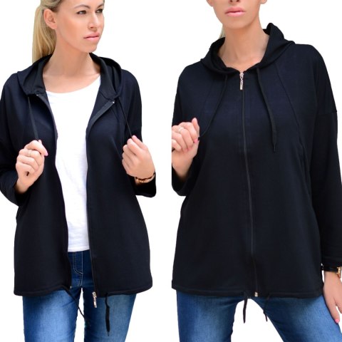 Rozpinana bluza na solidny suwak z kapturem P716 Rozpinana bluza na solidny suwak z kapturem P716