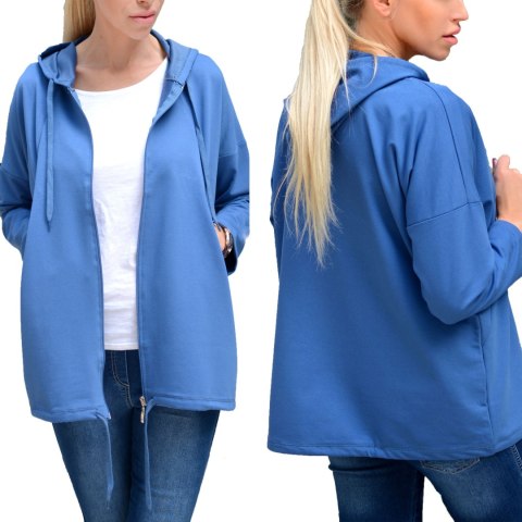 Rozpinana bluza na solidny suwak z kapturem P716 Rozpinana bluza na solidny suwak z kapturem P716