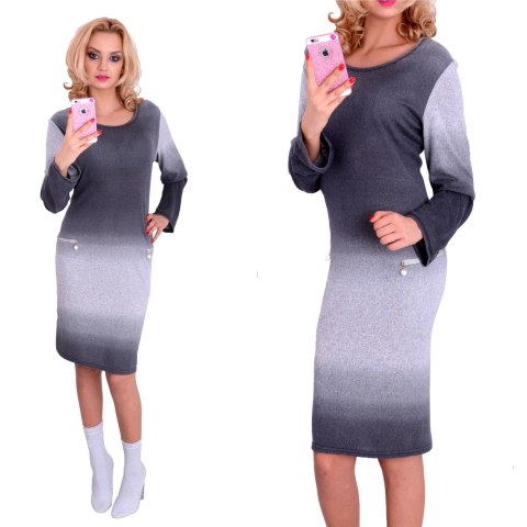 Elegancka sukienka ombre kolorowa P890 Elegancka sukienka ombre kolorowa P890