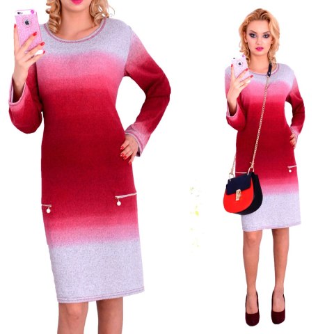 Elegancka sukienka ombre kolorowa P890 Elegancka sukienka ombre kolorowa P890