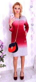 Elegancka sukienka ombre kolorowa P890