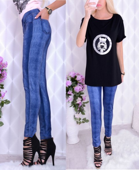 NOWOŚĆ legginsy jak spodnie jeansowe P412a NOWOŚĆ legginsy jak spodnie jeansowe P412a