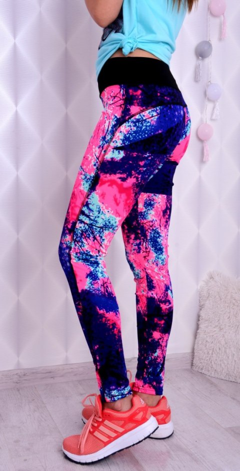 Neonowe legginsy FITNESS PUSH UP P409 Neonowe legginsy FITNESS PUSH UP P409