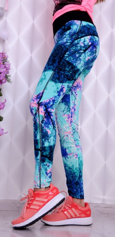 Neonowe legginsy FITNESS PUSH UP P409 Neonowe legginsy FITNESS PUSH UP P409