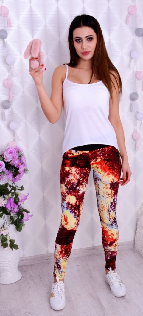 Neonowe legginsy FITNESS PUSH UP P409 Neonowe legginsy FITNESS PUSH UP P409