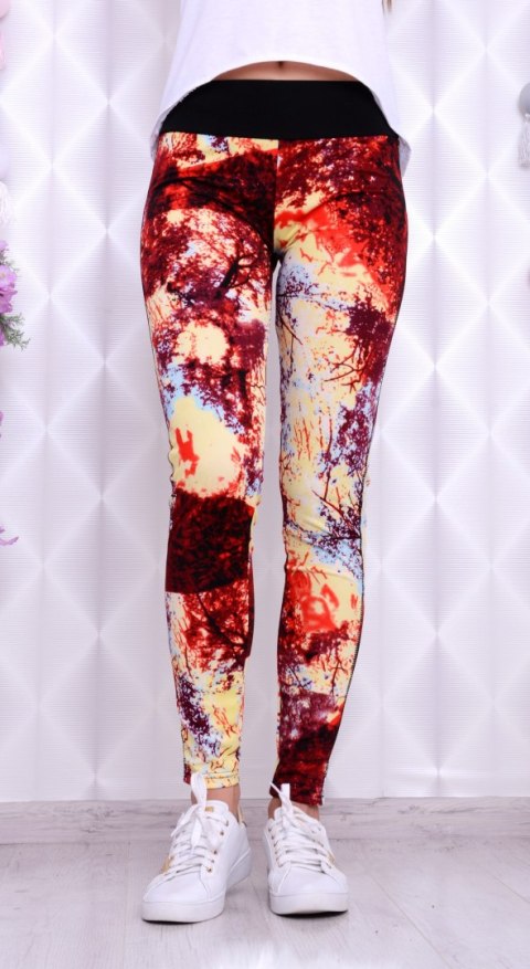 Neonowe legginsy FITNESS PUSH UP P409 Neonowe legginsy FITNESS PUSH UP P409