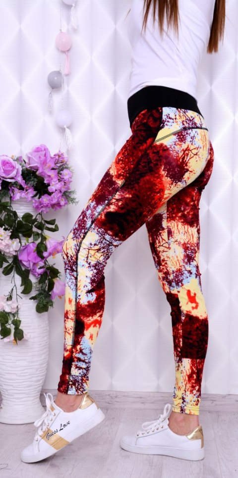 Neonowe legginsy FITNESS PUSH UP P409 Neonowe legginsy FITNESS PUSH UP P409