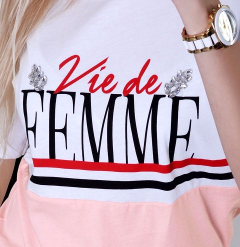 Żywa bluzka pudrowa Femme P616 Żywa bluzka pudrowa Femme P616