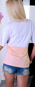 Żywa bluzka pudrowa Femme P616