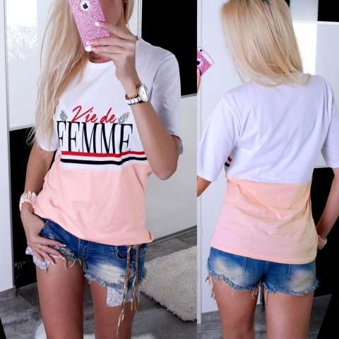 Żywa bluzka pudrowa Femme P616 Żywa bluzka pudrowa Femme P616