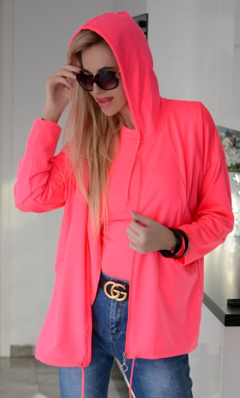 Rozpinana bluza NEONOWA z kapturem P716 Rozpinana bluza NEONOWA z kapturem P716