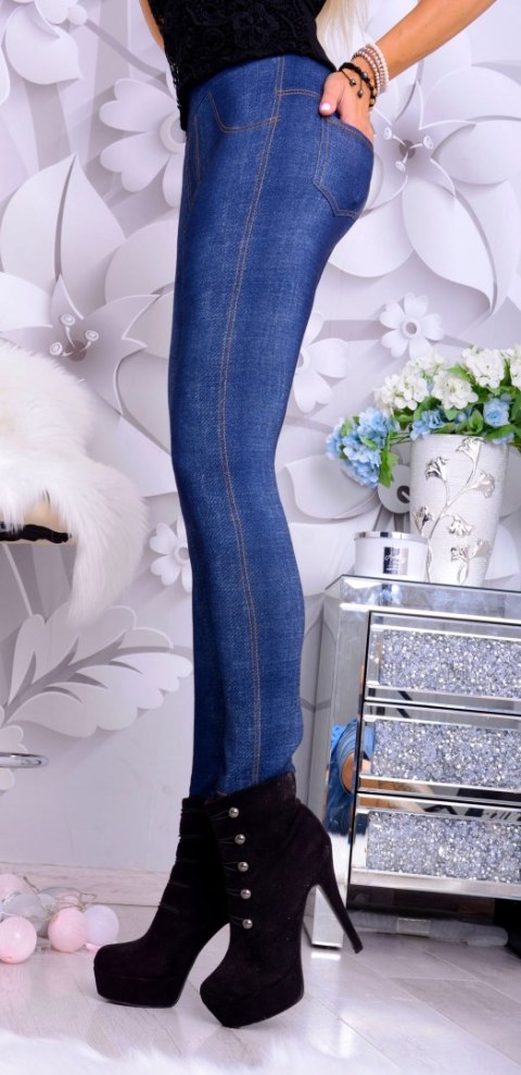 NOWOŚĆ Jeansowe legginsy polarowe P409A NOWOŚĆ Jeansowe legginsy polarowe P409A