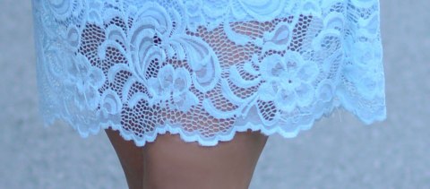 NOWOŚĆ! Modna sukienka w koronkę błękitna P892A NOWOŚĆ! Modna sukienka w koronkę błękitna P892A