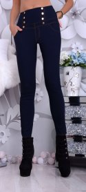 NOWOŚĆ Spodnie z wyszczuplającym pasem JEANS P305C