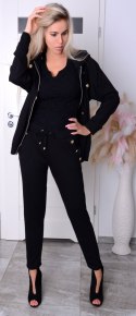 NOWOŚĆ Stylowy dres - komplet damski z rozpinaną bluzą P717A